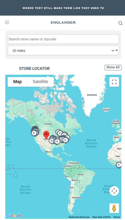 Englander Store Locator Demo