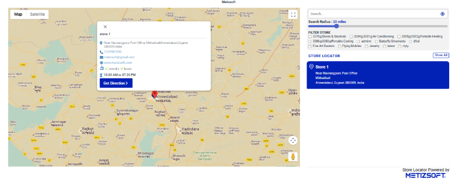 Retro Map Look - MSPL Store Locator